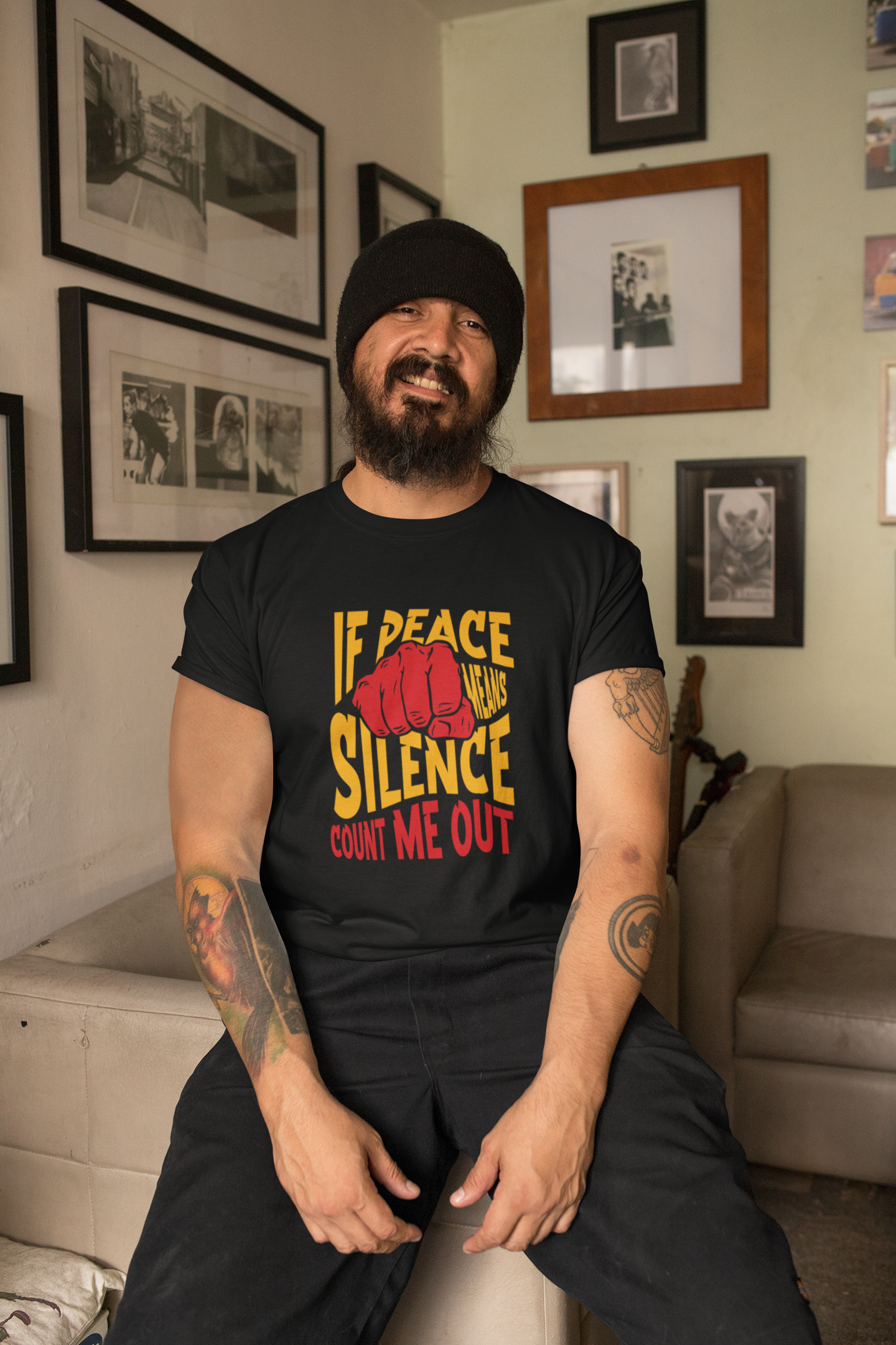 "If Peace Means Silence, Count Me Out" T-Shirt – Cotton, Unisex Fit, Statement Tee