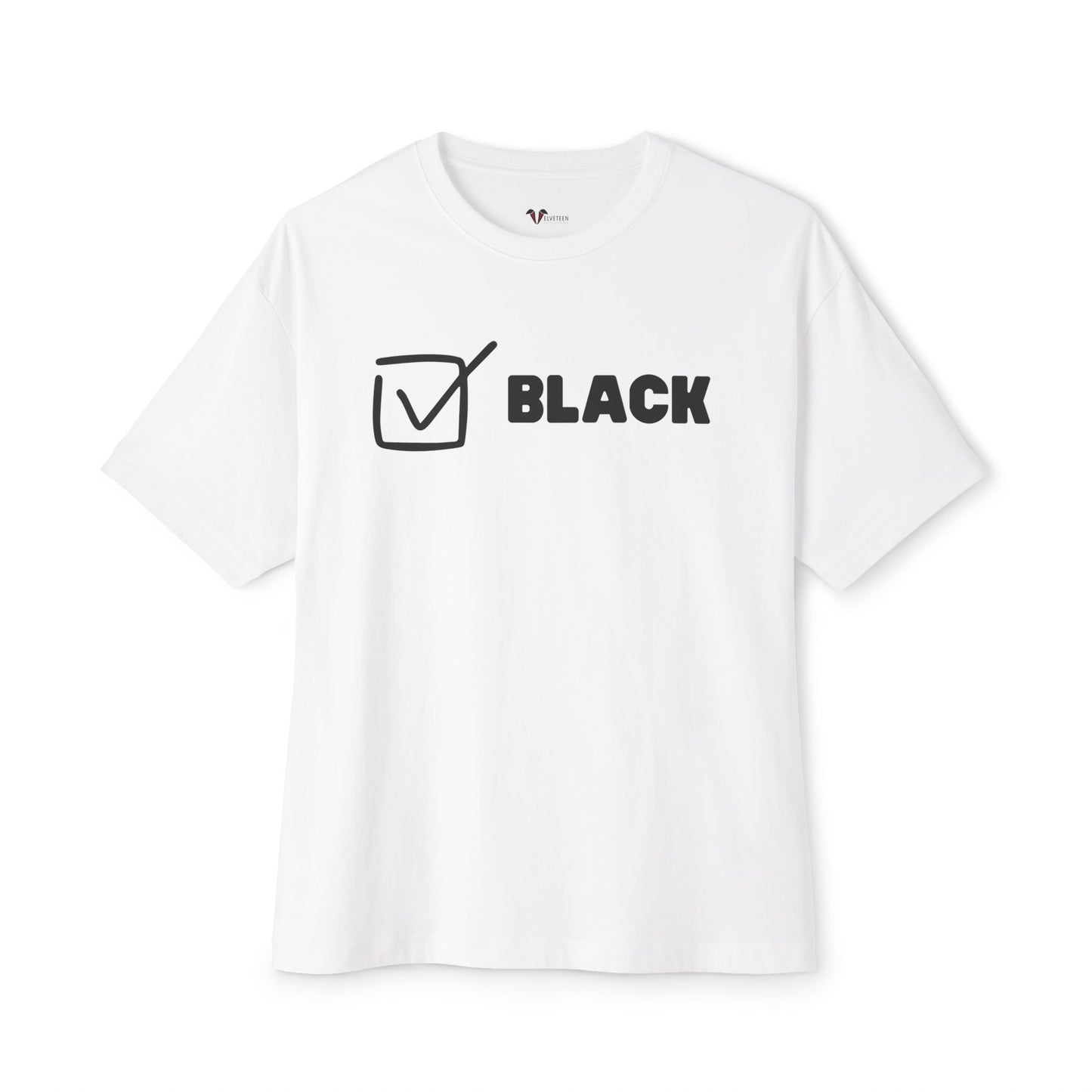 “BLACK” Census Box Oversized Tee